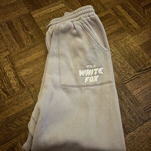 White fox joggers
